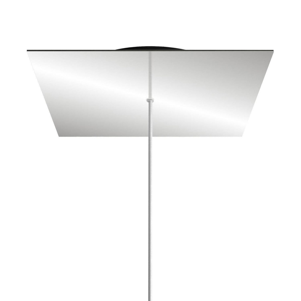 XXL Rose-One square rosette, 400 mm with 1 hole and 4 side holes