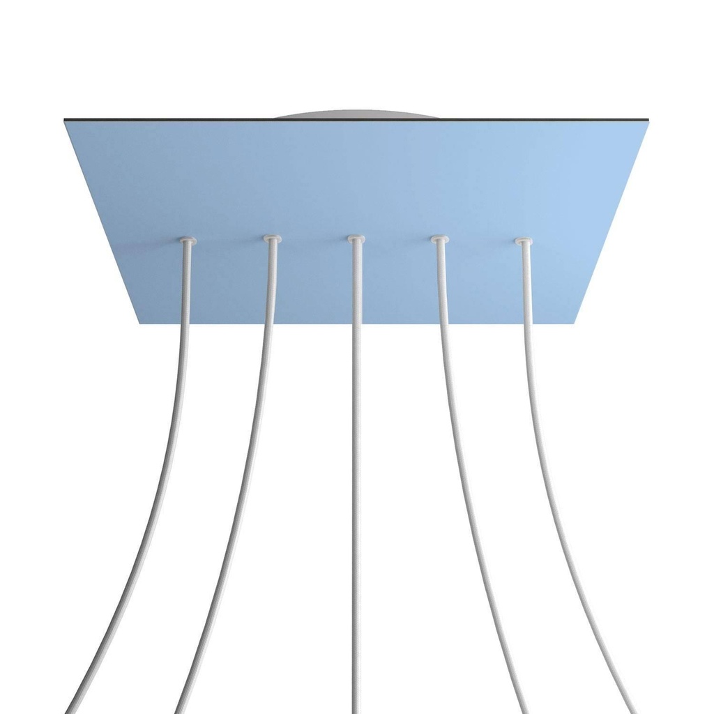 XXL Rose-One square rosette, 400 mm with 5 holes in line and 4 holes