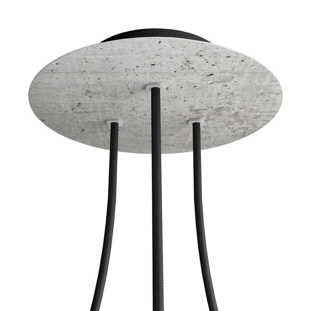 Rose-One round rosette, diameter 200 mm with 3 holes and 4 side holes