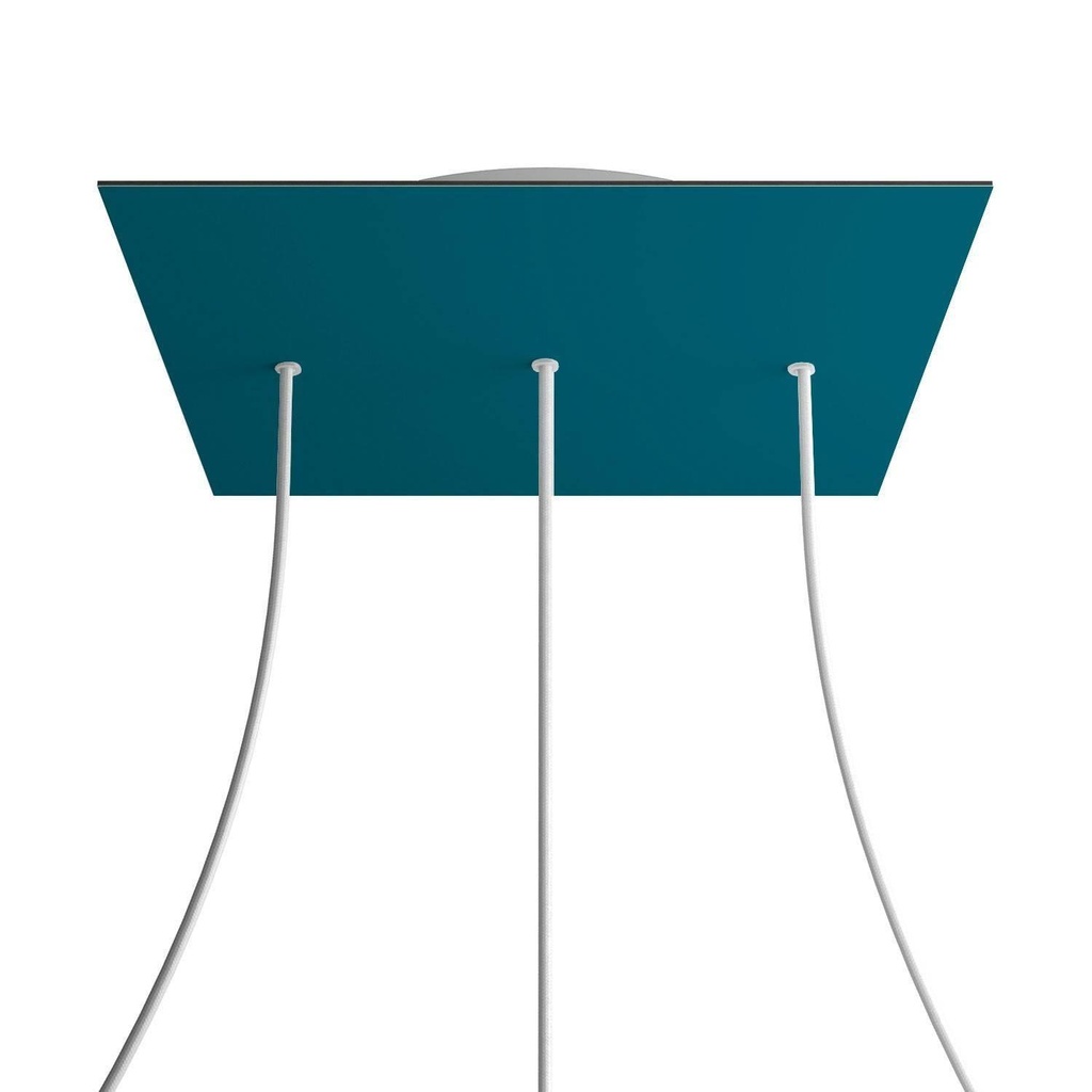 Rosone XXL Rose-One quadrato, 400 mm con 3 fori in linea e 4 fori