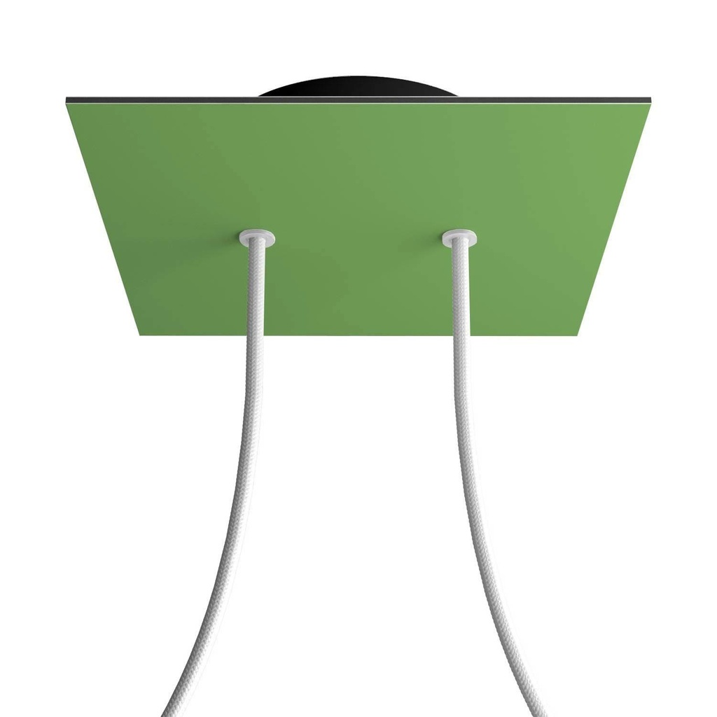 [8050997071677] Rosone Rose-One quadrato, 200 mm con 2 fori e 4 fori laterali