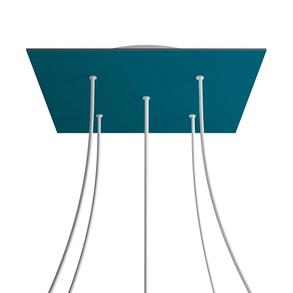 XXL Rose-One square rosette, 400 mm with 5 holes and 4 side holes