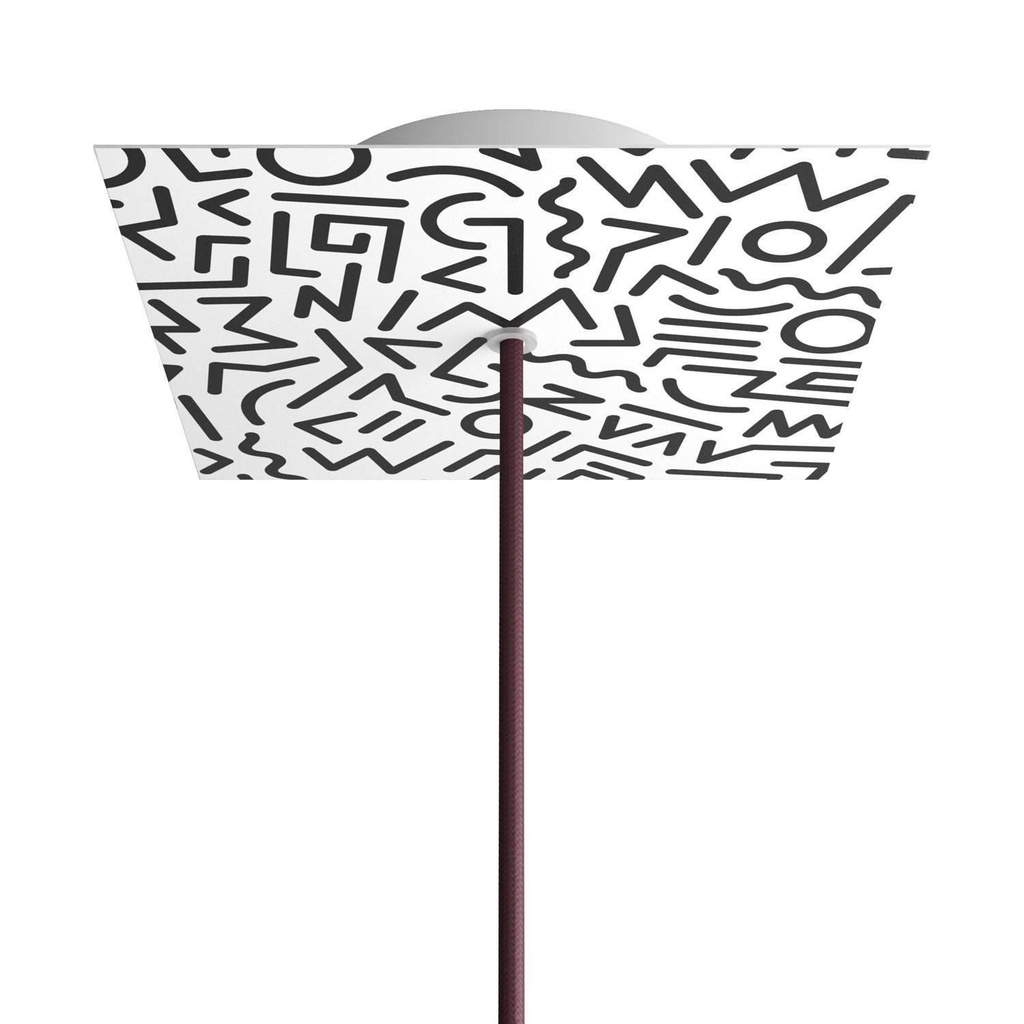 Rose-One square rosette, 200 mm with 1 hole and 4 side holes - PROMO