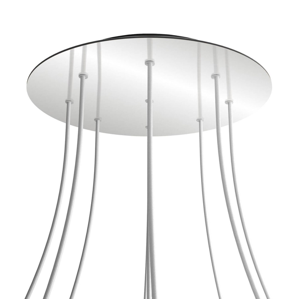 [8050997070038] Rosone XXL Rose-One rotondo, diametro 400 mm con 9 fori e 4 fori