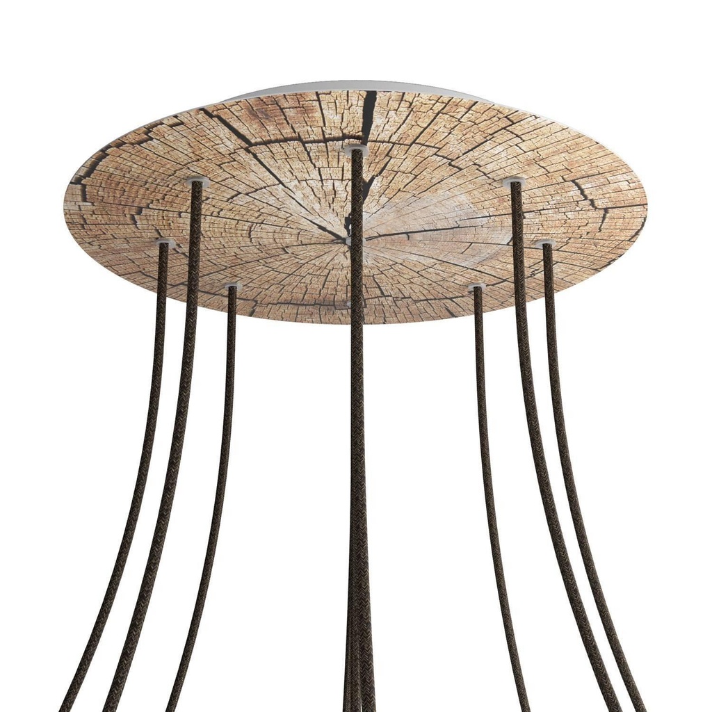 Rose-One XXL rosette round, 400 mm diameter with 9 holes and 4 holes