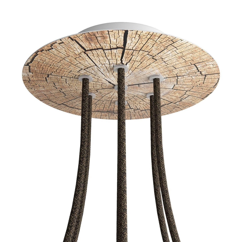 Rose-One round rosette, diameter 200 mm with 7 holes and 4 holes