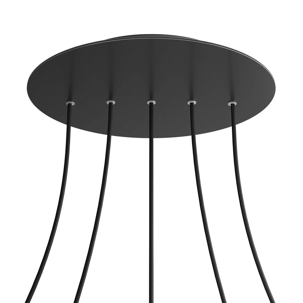 Rose-One XXL rosette round, diameter 400 mm with 5 holes in line and 4