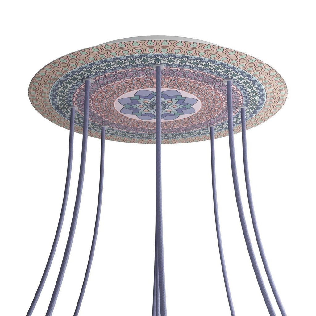 [8057730846295] Rosone XXL Rose-One rotondo, diametro 400 mm con 9 fori e 4 fori