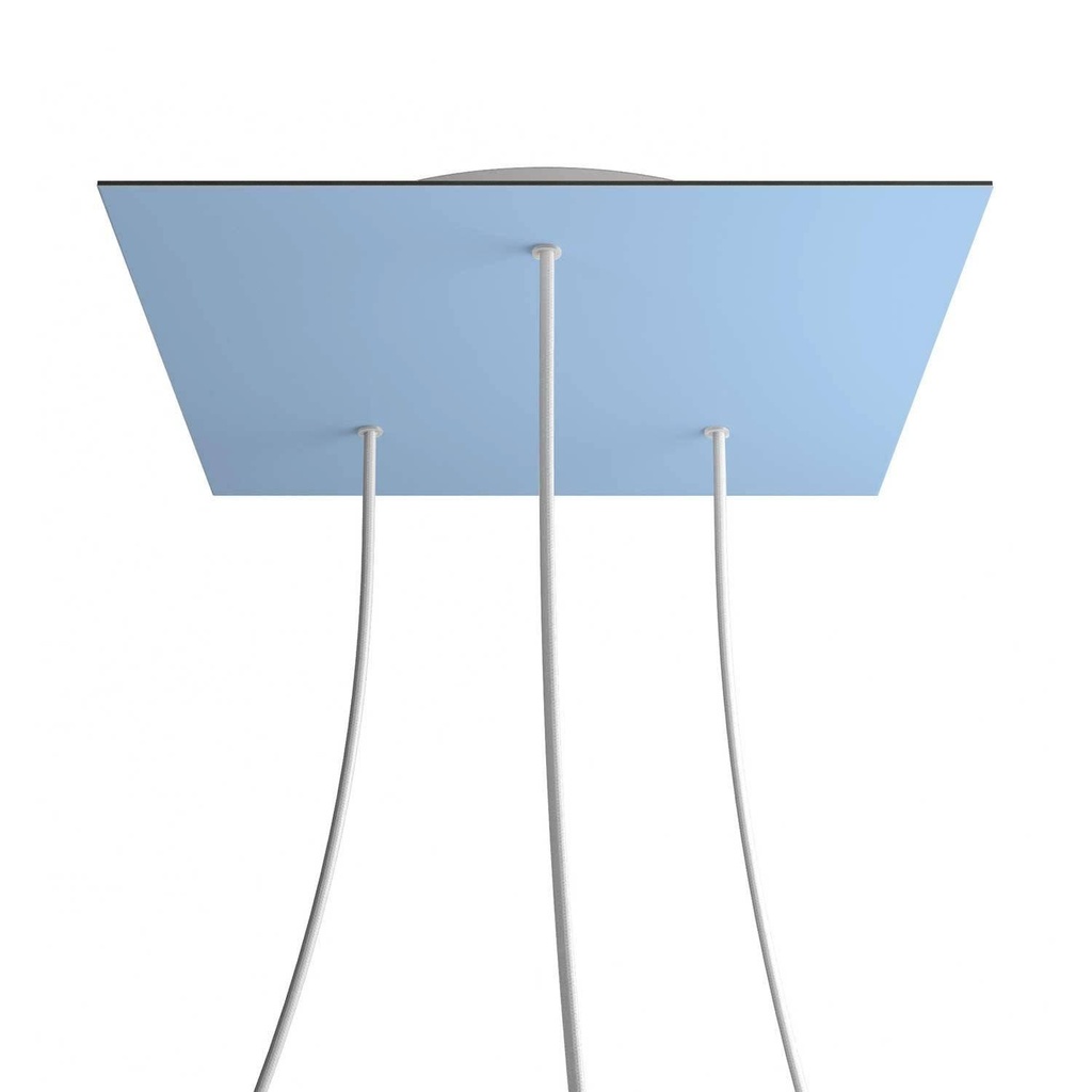 XXL Rose-One square rosette, 400 mm with 3 holes and 4 side holes