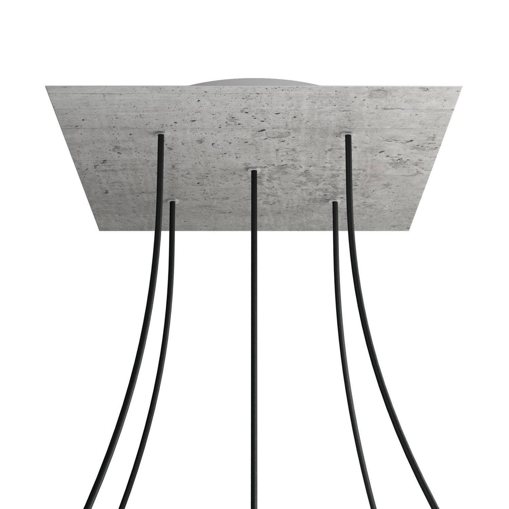 XXL Rose-One square rosette, 400 mm with 5 holes and 4 side holes