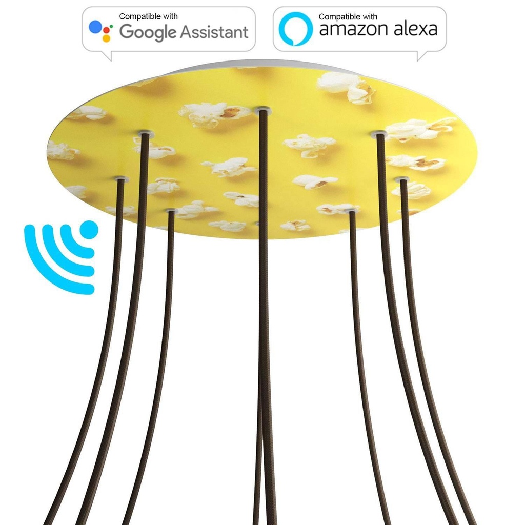 Rosone XXL Rose-One SMART rotondo, diametro 400 mm con 8 fori -