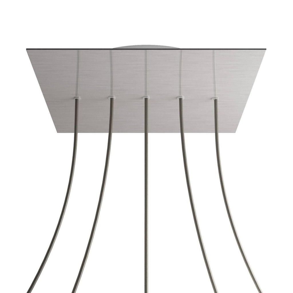 Rose-One SMART XXL rosette square, 400 mm with 5 holes in line -