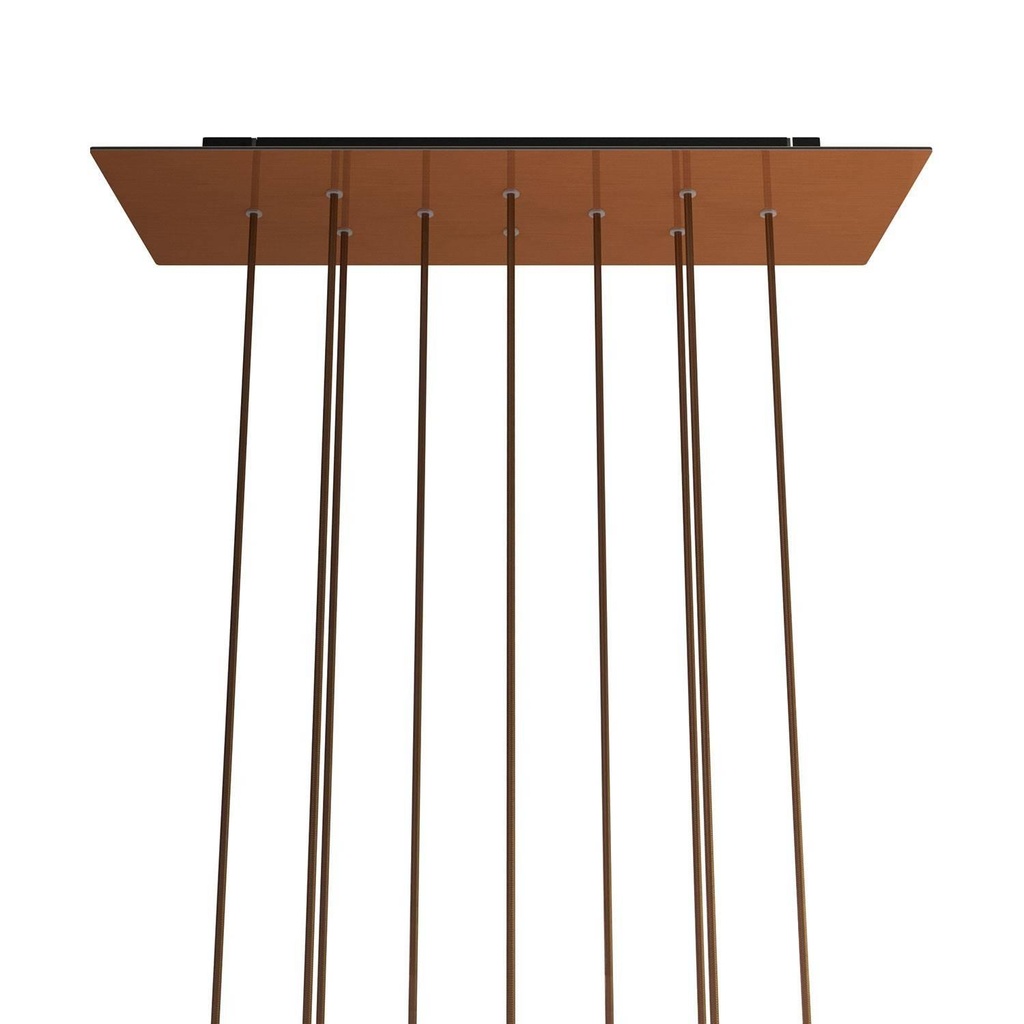 XXL Rose-One rectangular rosette with 10 holes and 6 side holes,