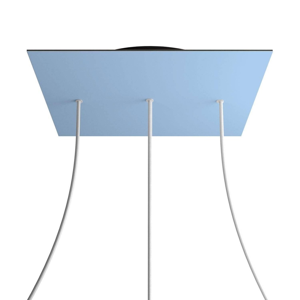 Rosone XXL Rose-One quadrato, 400 mm con 3 fori in linea e 4 fori