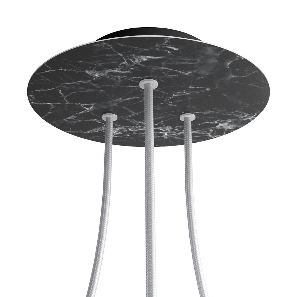 Rose-One round rosette, diameter 200 mm with 3 holes and 4 side holes