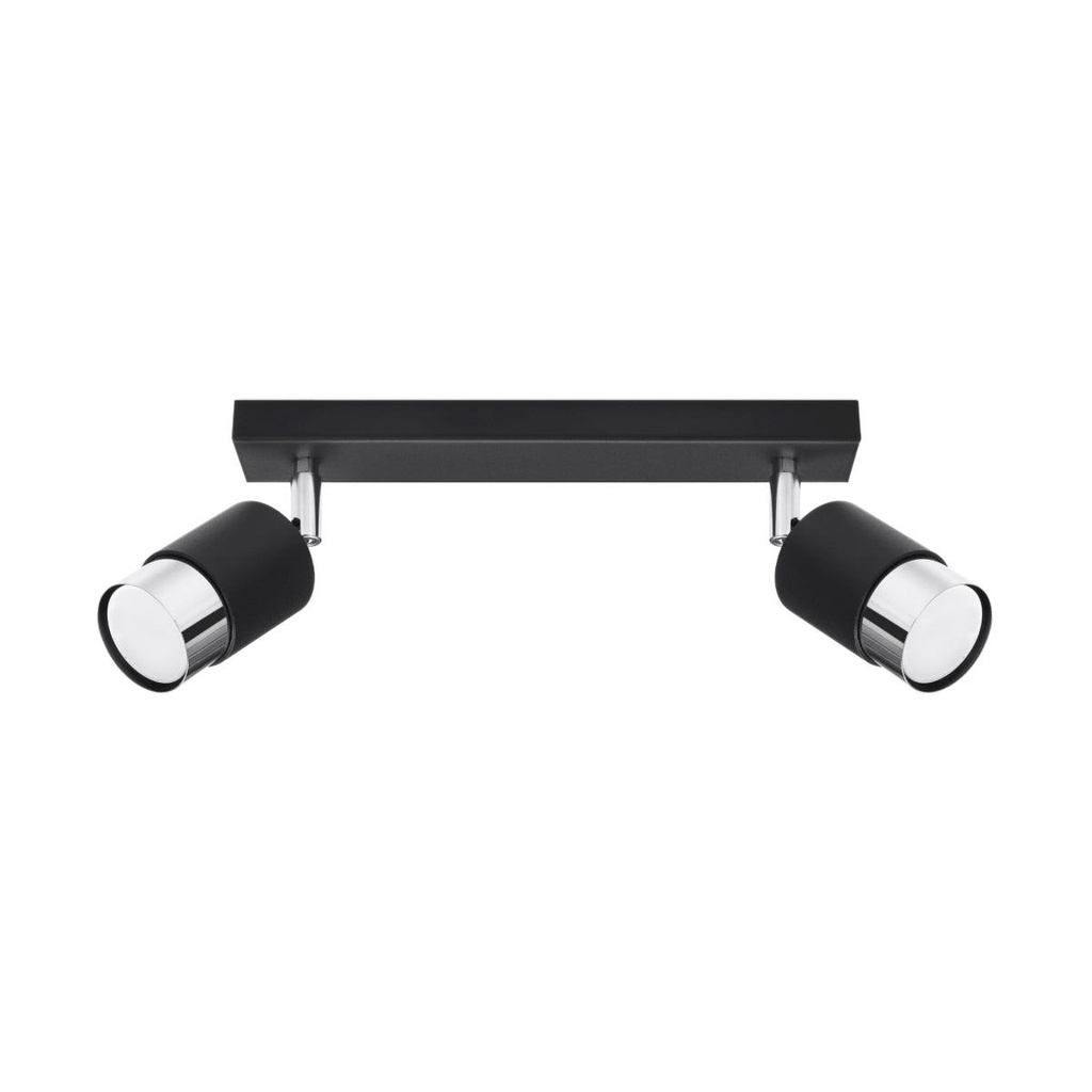 Lampada da soffitto NERO 2 nero/cromo