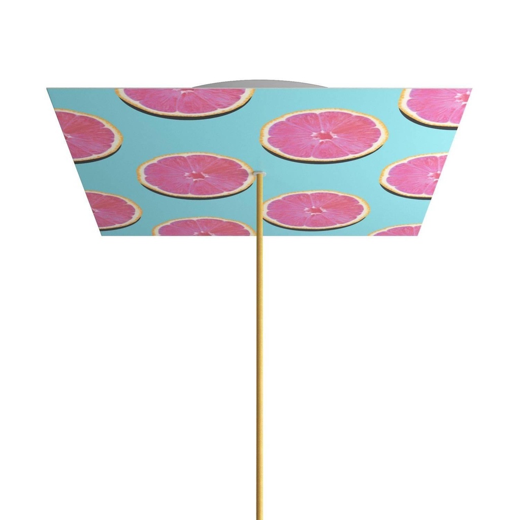 Rosone XXL Rose-One quadrato, 400 mm con 1 foro e 4 fori laterali -