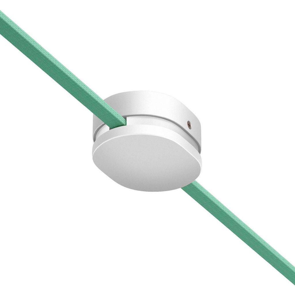 [8057730898386] Oval wooden rosette with 2 side holes for catenary cable and