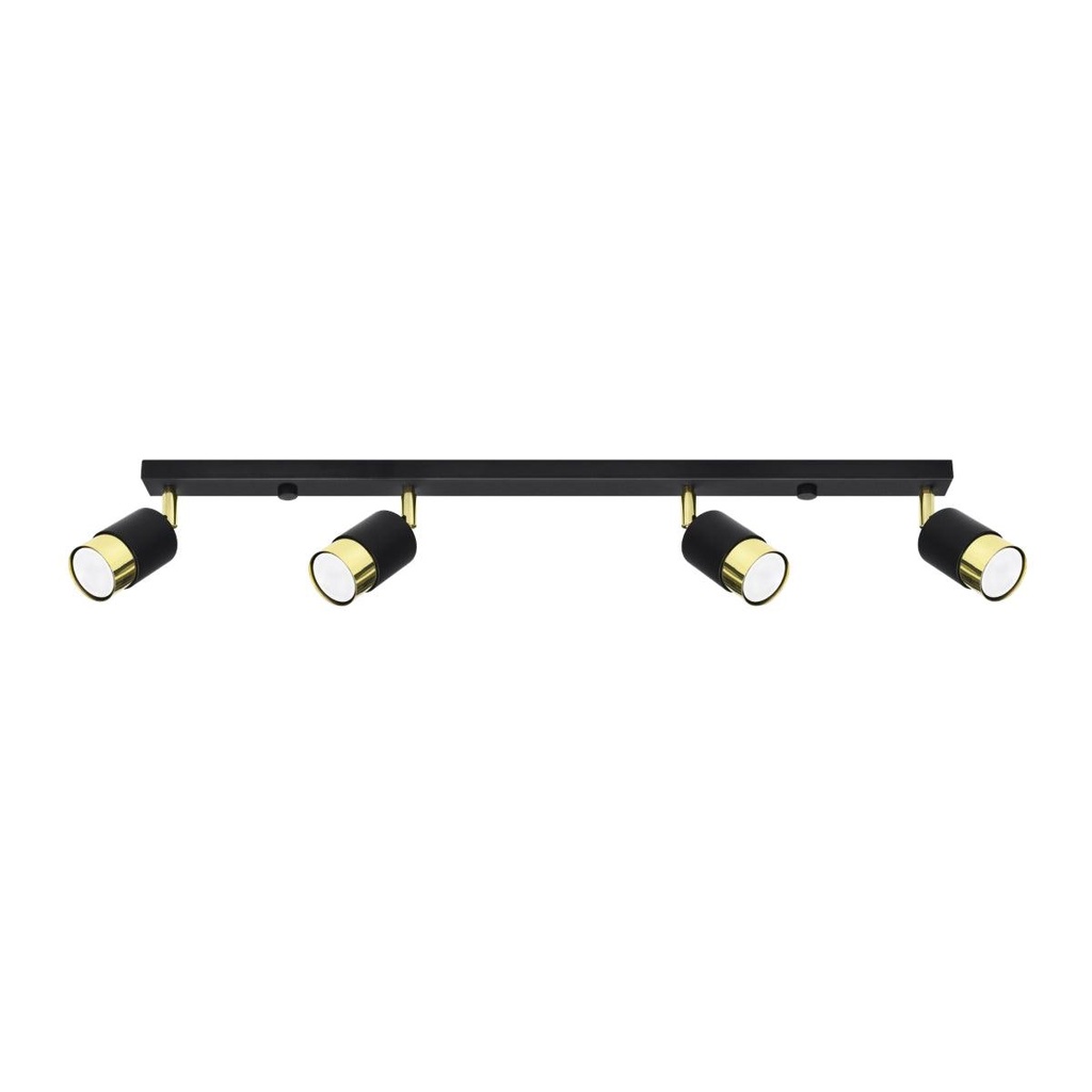[SL.1072] Lampada da soffitto NERO 4 nero/oro