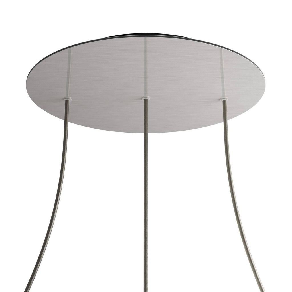 Rosone XXL Rose-One rotondo, diametro 400 mm con 3 fori in linea e 4