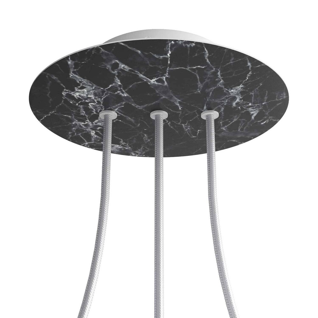 Rose-One round rosette, diameter 200 mm with 3 holes in line and 4