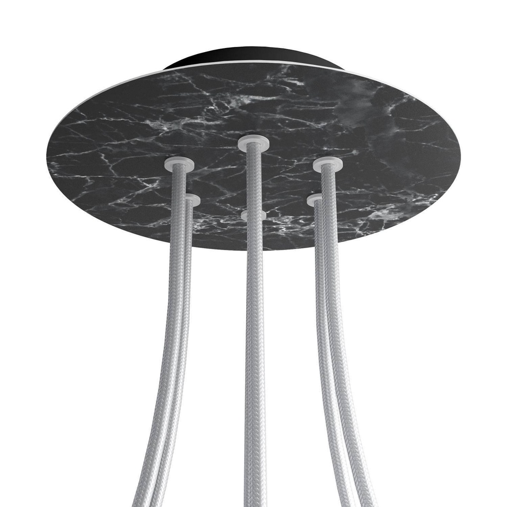 Rose-One round rosette, diameter 200 mm with 6 holes and 4 side holes