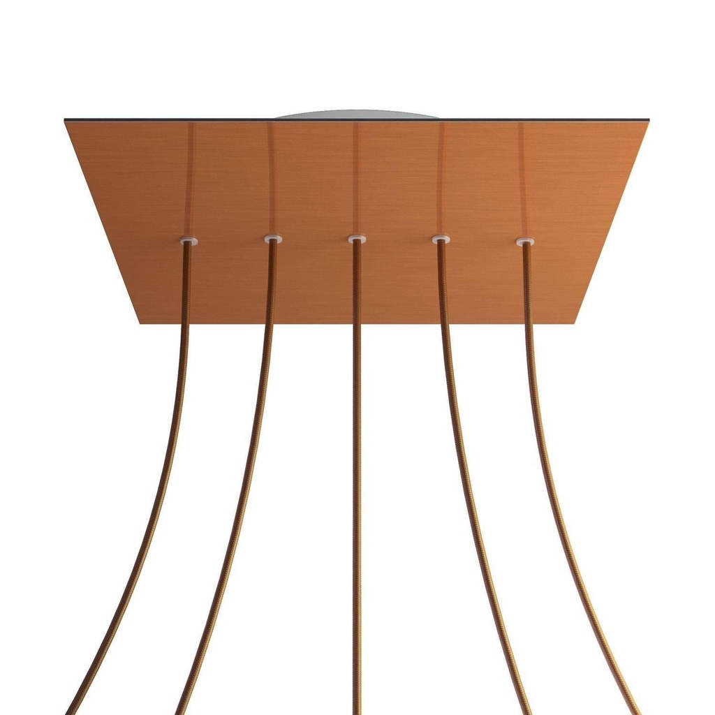 Rose-One SMART XXL rosette square, 400 mm with 5 holes in line -