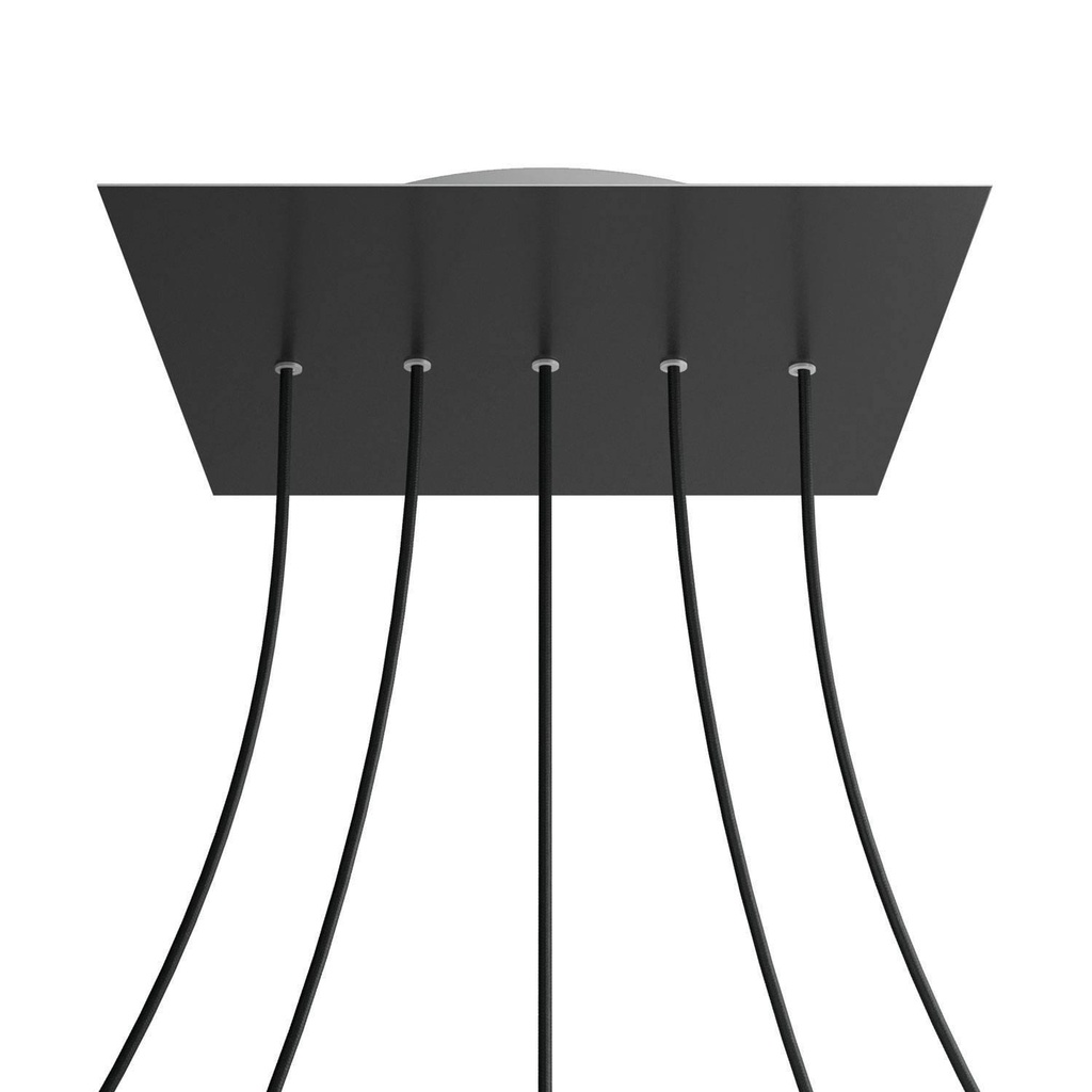 Rose-One SMART XXL rosette square, 400 mm with 5 holes in line -