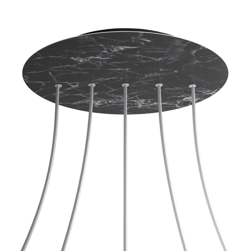 Rose-One XXL rosette round, diameter 400 mm with 5 holes in line and 4