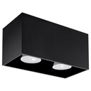 Lampada da soffitto QUAD nero