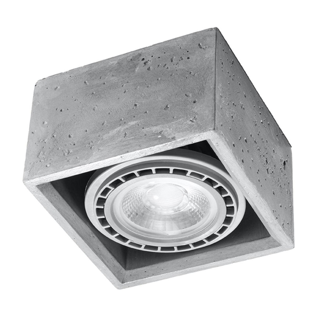 QUATRO 1 ceiling light in concrete