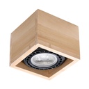 Lampada da soffitto QUATRO 1 in legno naturale