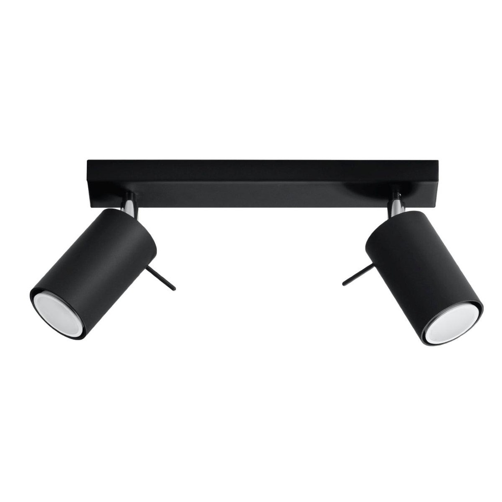 [SL.0092] RING 2 plafoniera nera