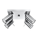 Lampada da soffitto RING 4 cromo