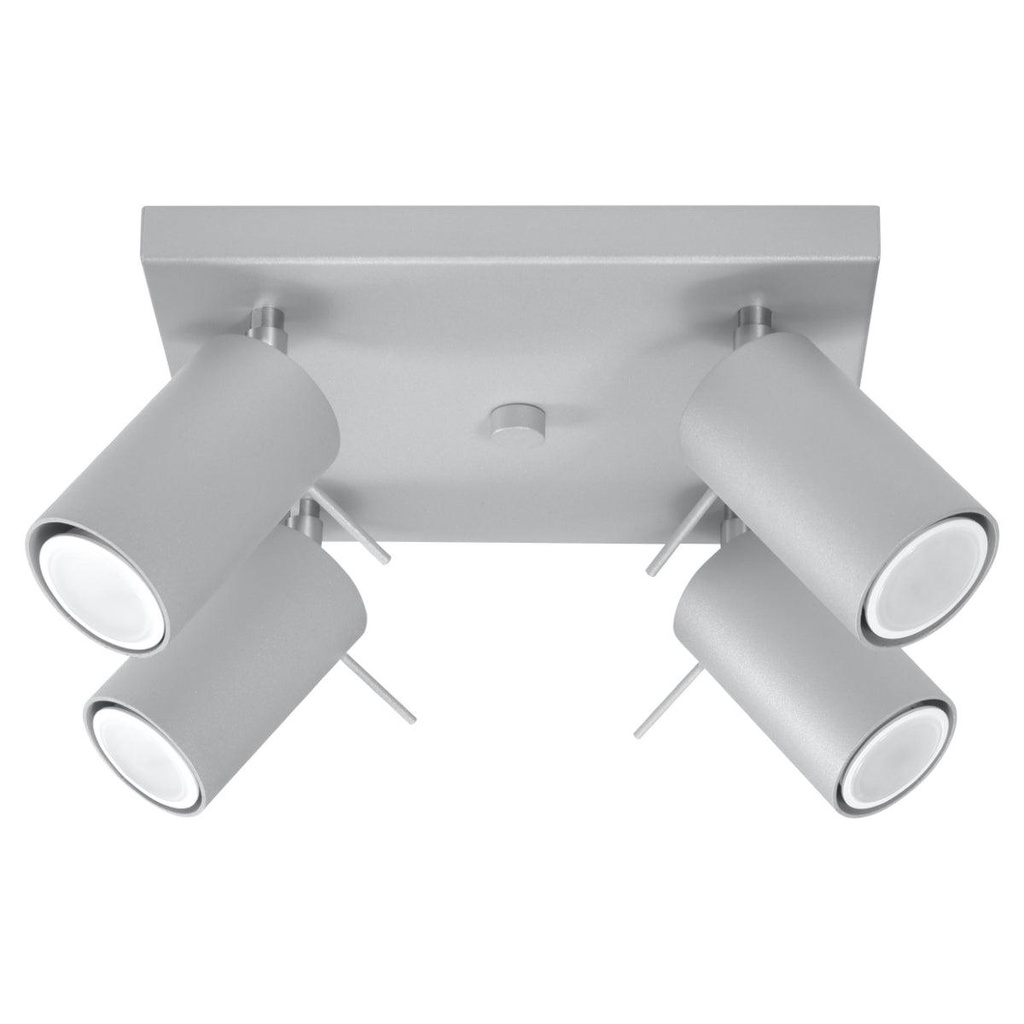 Lampada da soffitto RING 4 grigio
