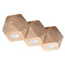 Lampada da soffitto WOODY 3 in legno naturale
