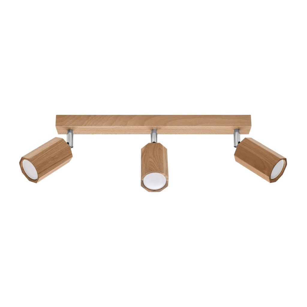 [SL.1030] ZEKE 3 oak ceiling light