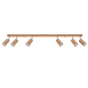 ZEKE 6 oak ceiling light