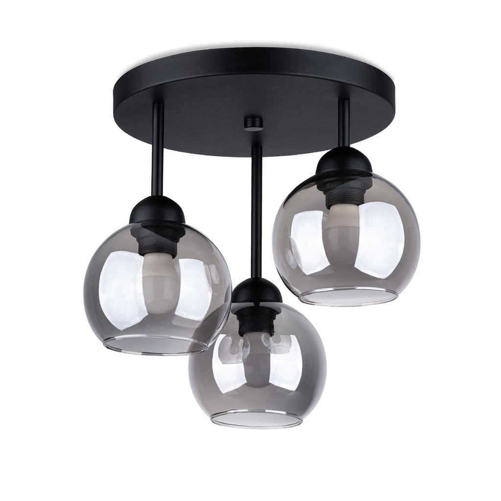 [SL.1140] Lampadario ALINO 3 nero