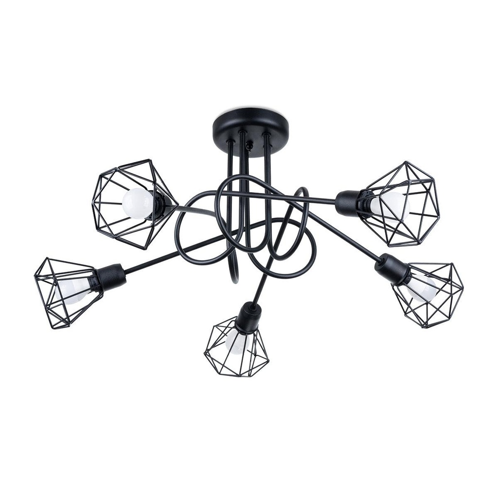 Lampadario ARTEMIS 5S nero