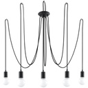 EDISON 5 Black Chandelier