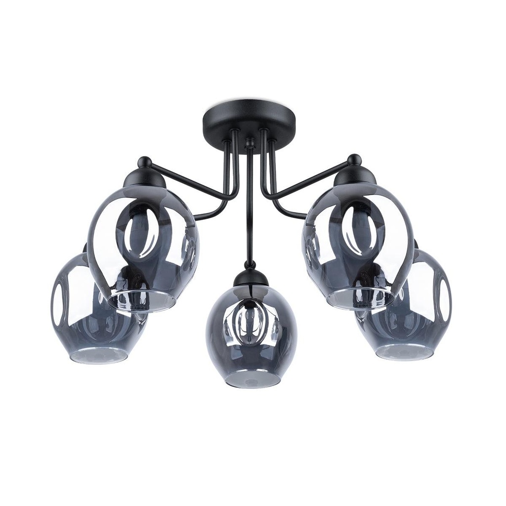 [SL.1145] Lampadario FILLAN 5 nero