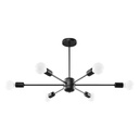 Lampadario LANGO 6 nero