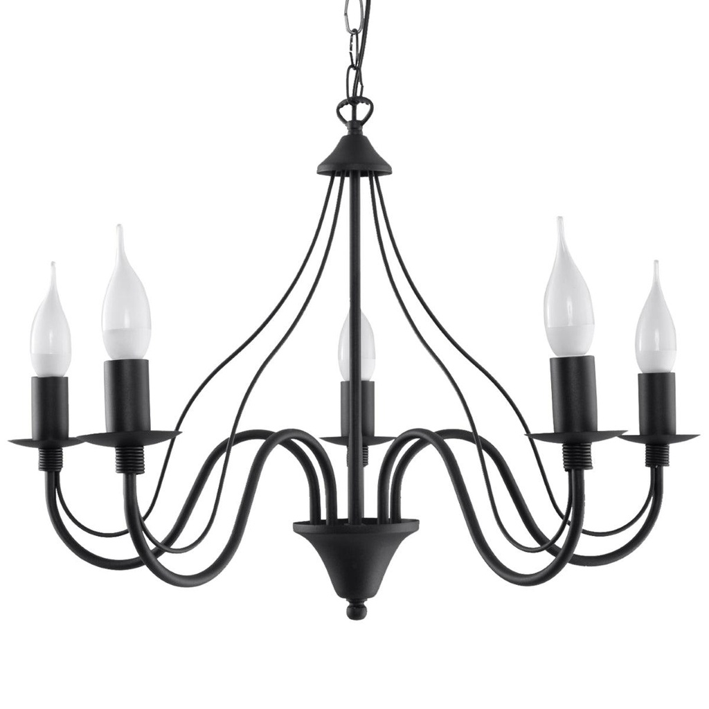 Lampadario MINERWA 5 nero