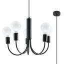 Lampadario PICCOLO 5 nero