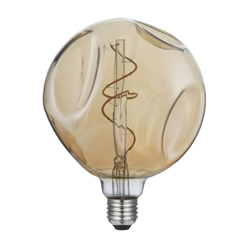 [8055681811386] Ampoule LED dorée à globe bombé G140 à filament spiralé 5 W 250 lm