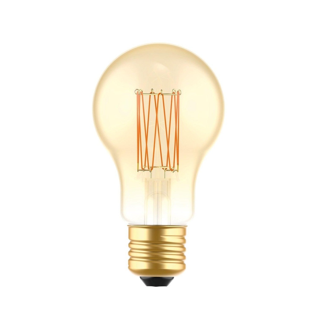 [8057971910182] LED Golden Light Bulb Carbon Line Filament Cage Drop A60 7W 640Lm E27 2700K Dimmable - C53