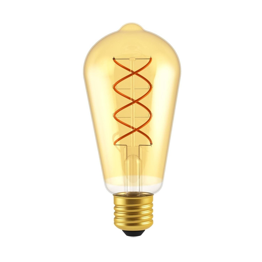 [8055681810594] Edison ST64 LED-Glühbirne mit doppelter Spirale und gebogenem Glühfaden, 5 W