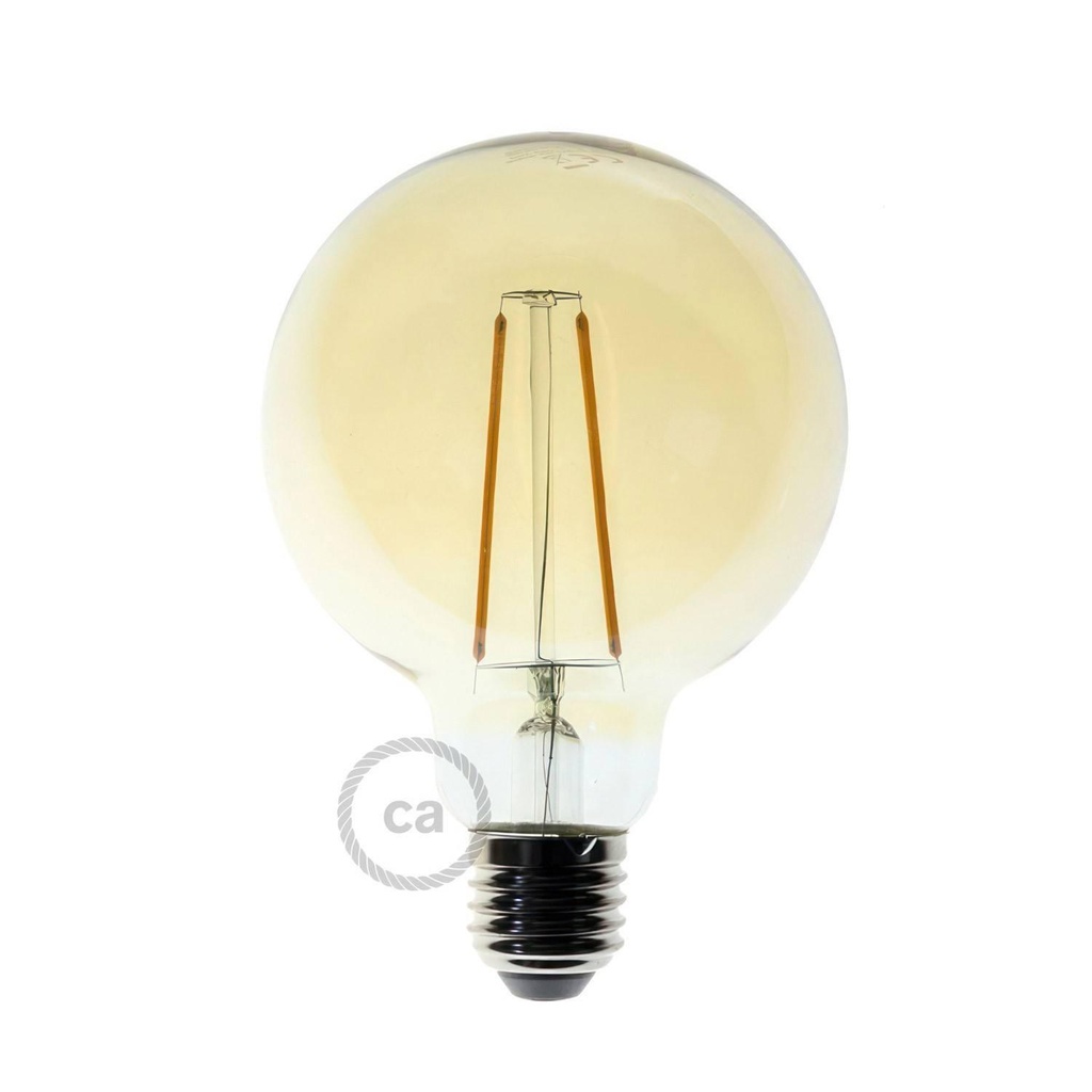 [8055681814677] Ampoule LED dorée Globe G95 à filament long 4 W 400 lm E27 2 000 K