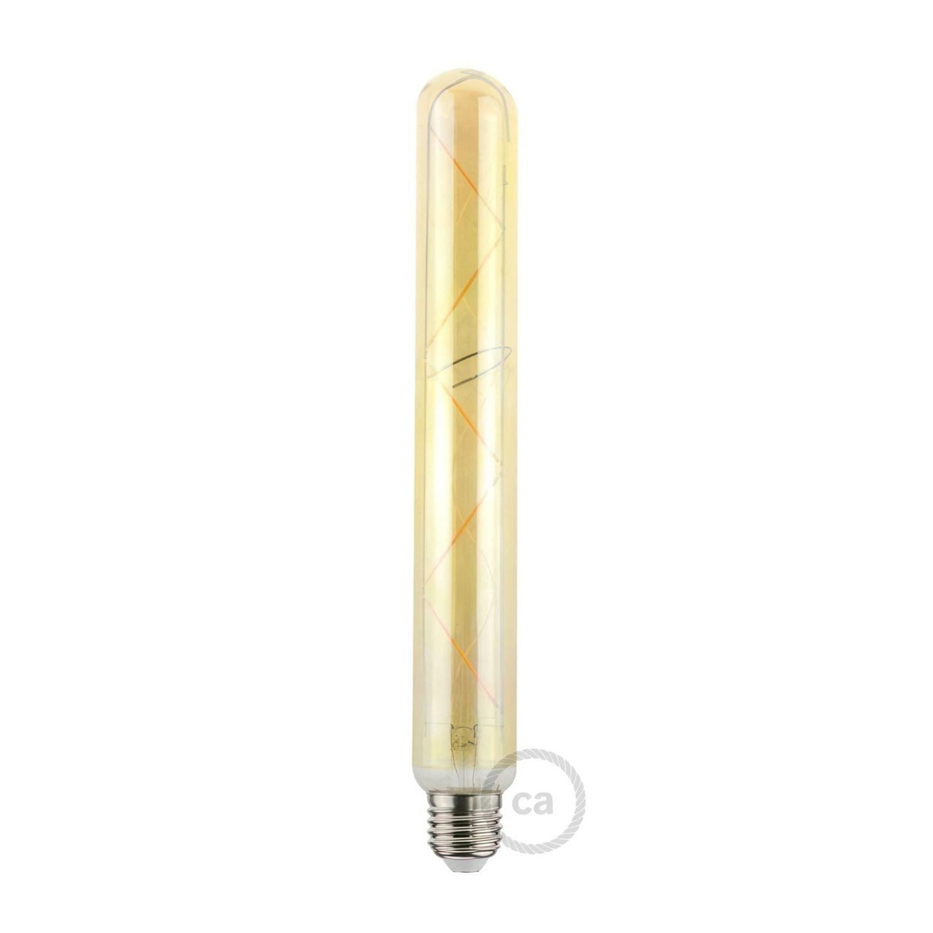 [8055681813496] Golden LED Tubular T38 ZigZag Filament Bulb 5.5W 470Lm E27